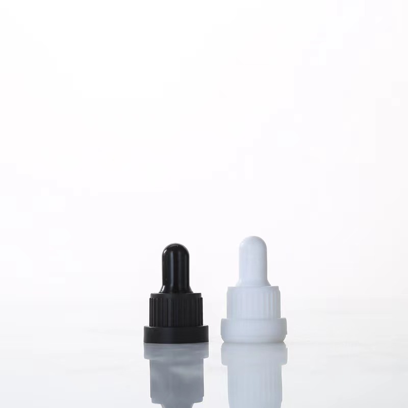 Flacone contagocce in vetro trasparente da 30 ml con tappo contagocce nero 